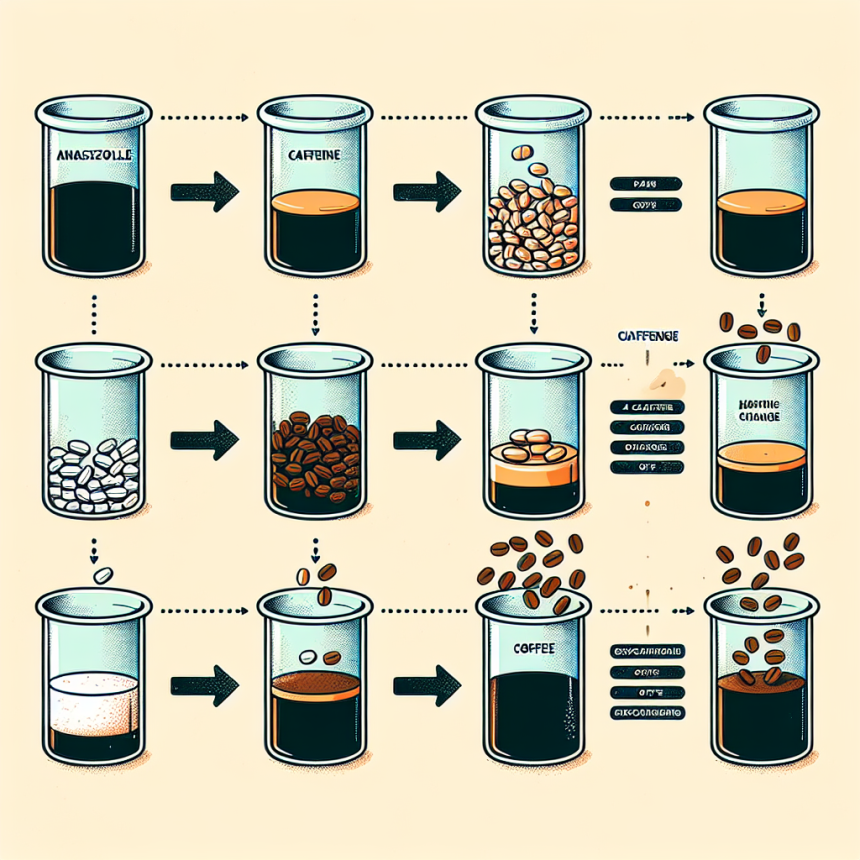 ¿Qué pasa al mezclar Anastrozol con cafeína?