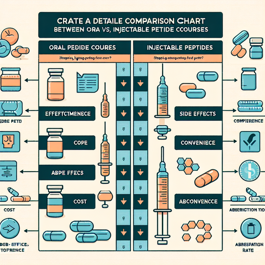 Diferencias entre Cursos de péptidos oral e inyectable