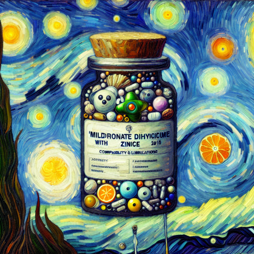 Mildronate Dihydricume con zinc: compatibilidad y límites